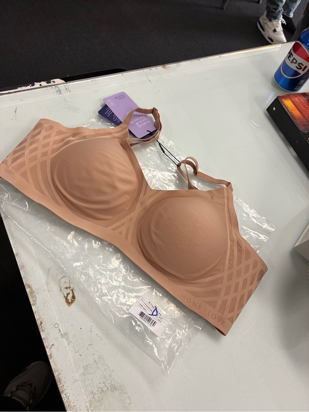 Honeylove Silhouette Wireless Convertible Bra| Color Sand| Size 38 B/C | Large